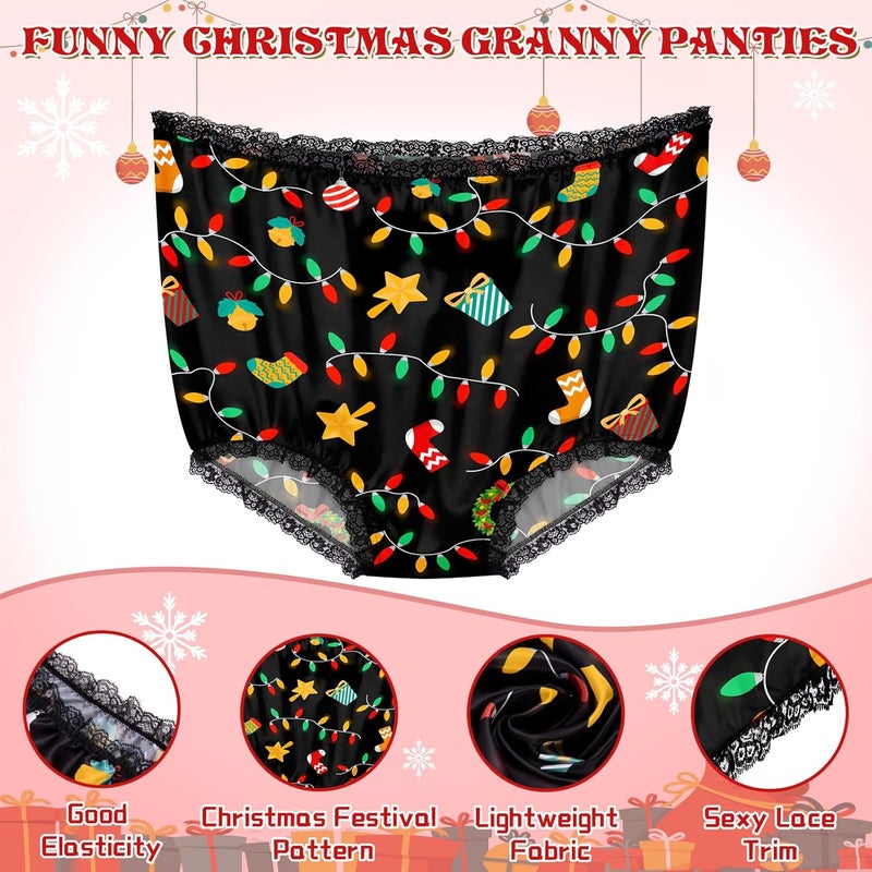 Dalycro Granny Panties Funny Unerwear for Women Big Mama Undies Gag Gift For Adults Men Christmas Stocking Stuffer Party - Image 3